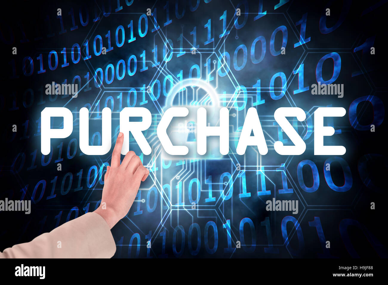 Immagine composita di imprenditrice rivolta Foto Stock