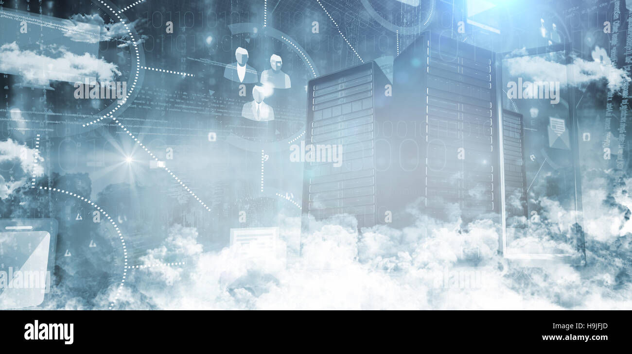 I server tra le nuvole Foto Stock