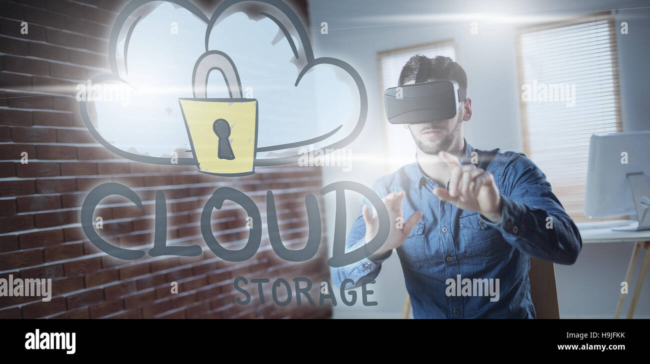 Immagine composita di cloud di storage Foto Stock