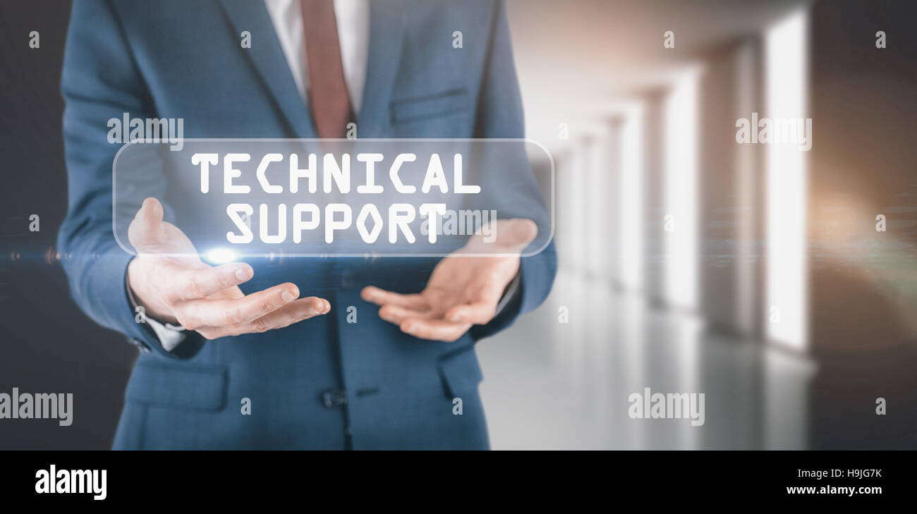 Immagine composita della sezione mediana di imprenditore con braccia Foto Stock