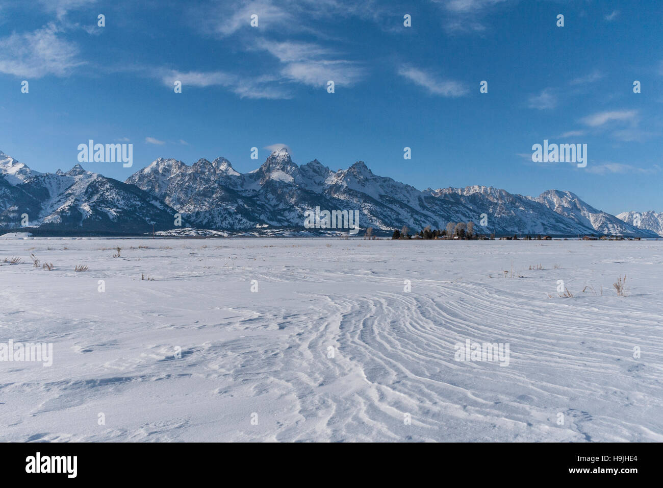 Il Parco Nazionale del Grand Teton in inverno Foto Stock