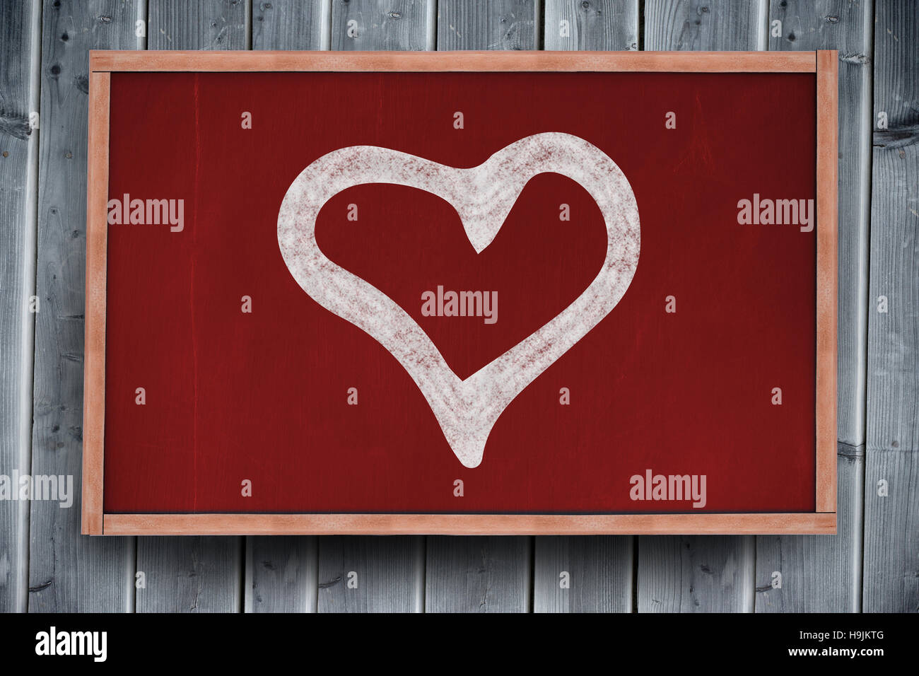 Immagine composita del cuore nero disegno Foto Stock