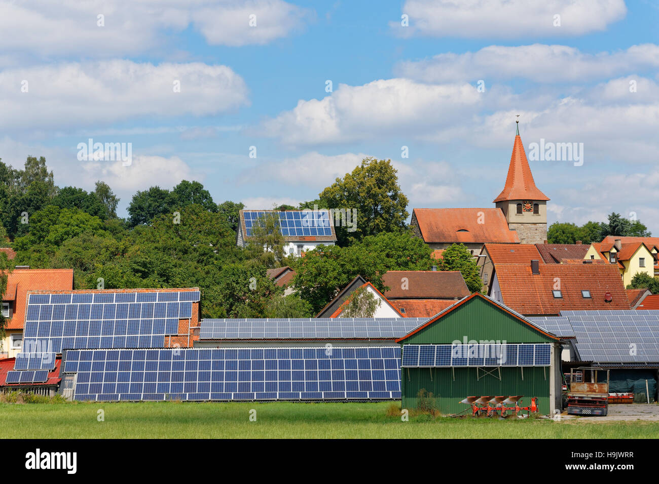 Germania, Stettberg, impianti fotovoltaici Foto Stock