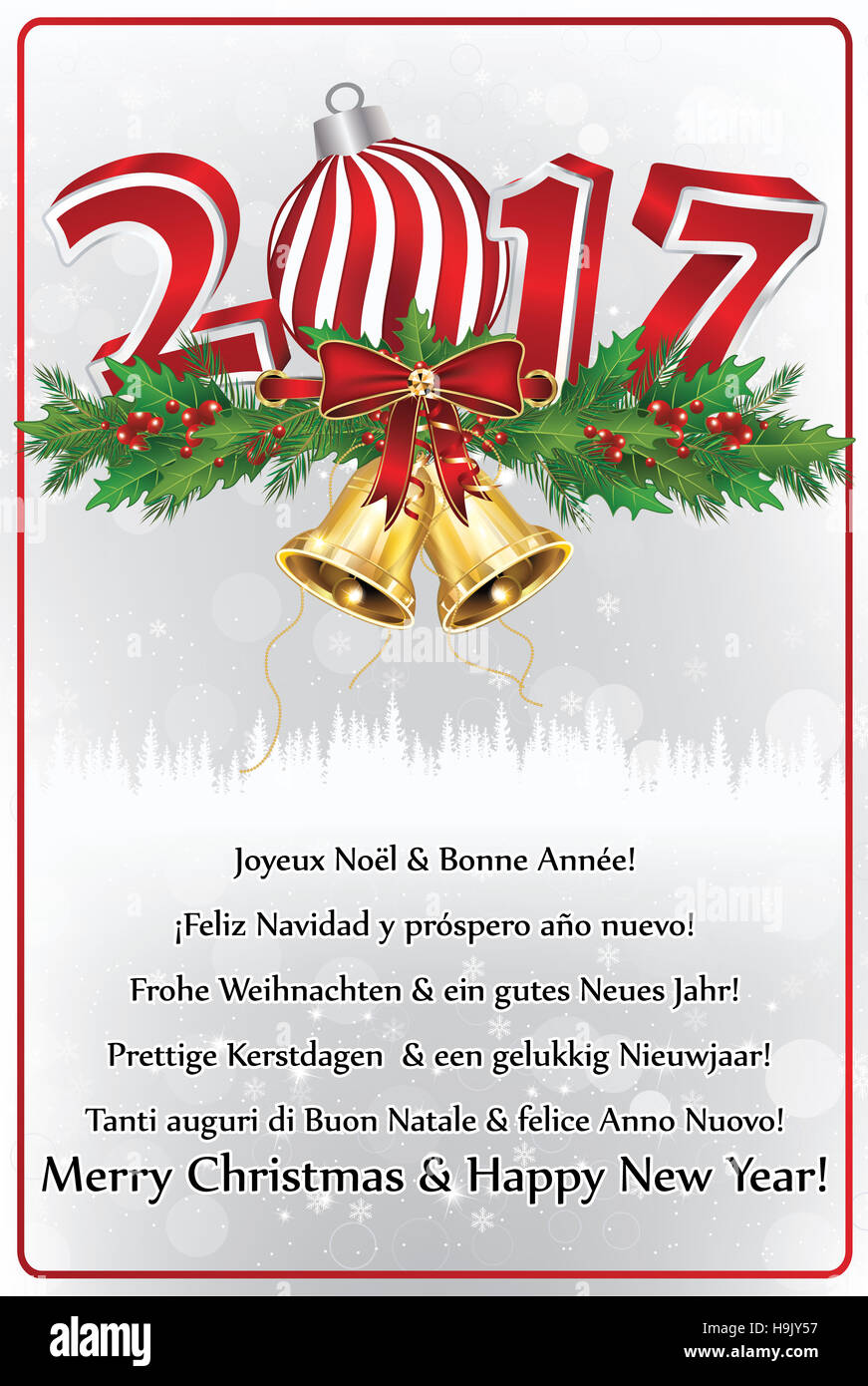 Anno nuovo biglietto di auguri 2017 in molte lingue ... Anno nuovo biglietto di auguri 2017 in molte lingue ...