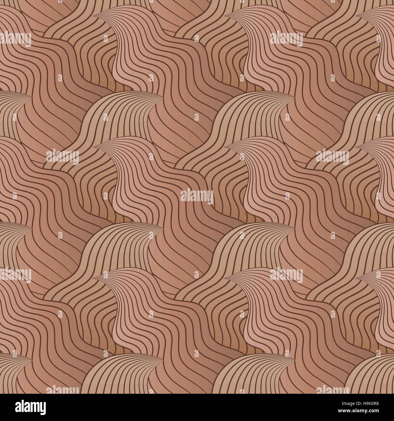 Colore astratta senza giunture disegnati a mano, pattern sfondo onde Illustrazione Vettoriale