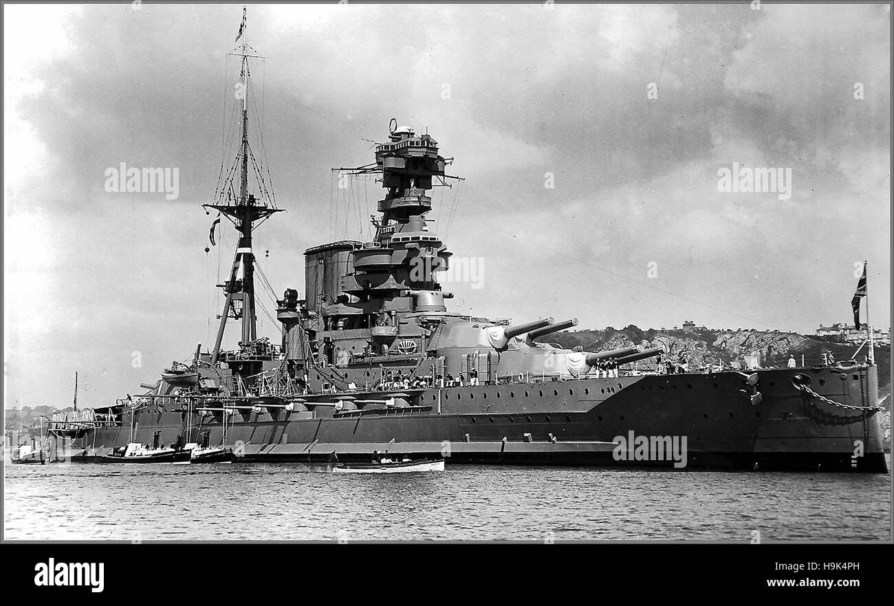 HMS Barham, Royal Navy ship, partecipò alla battaglia dello Jutland durante la Prima Guerra Mondiale Foto Stock