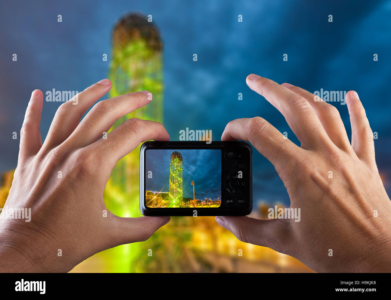 Scattare una foto con la fotocamera, Batumi, ADJARA, GEORGIA Foto Stock