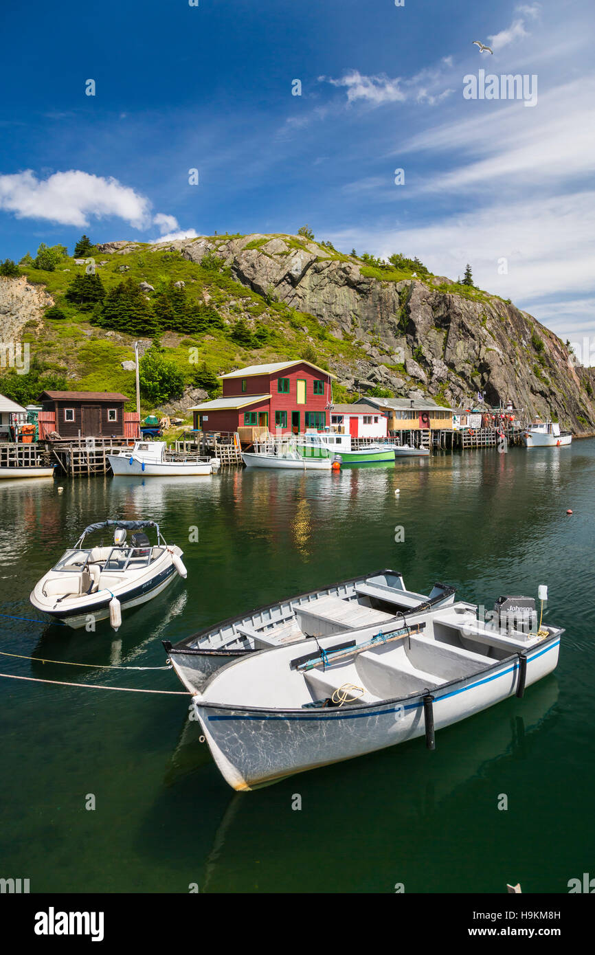 Il pittoresco paesino di pescatori di Quidi vidi vicino a San Giovanni di Terranova e del Labrador, Canada. Foto Stock