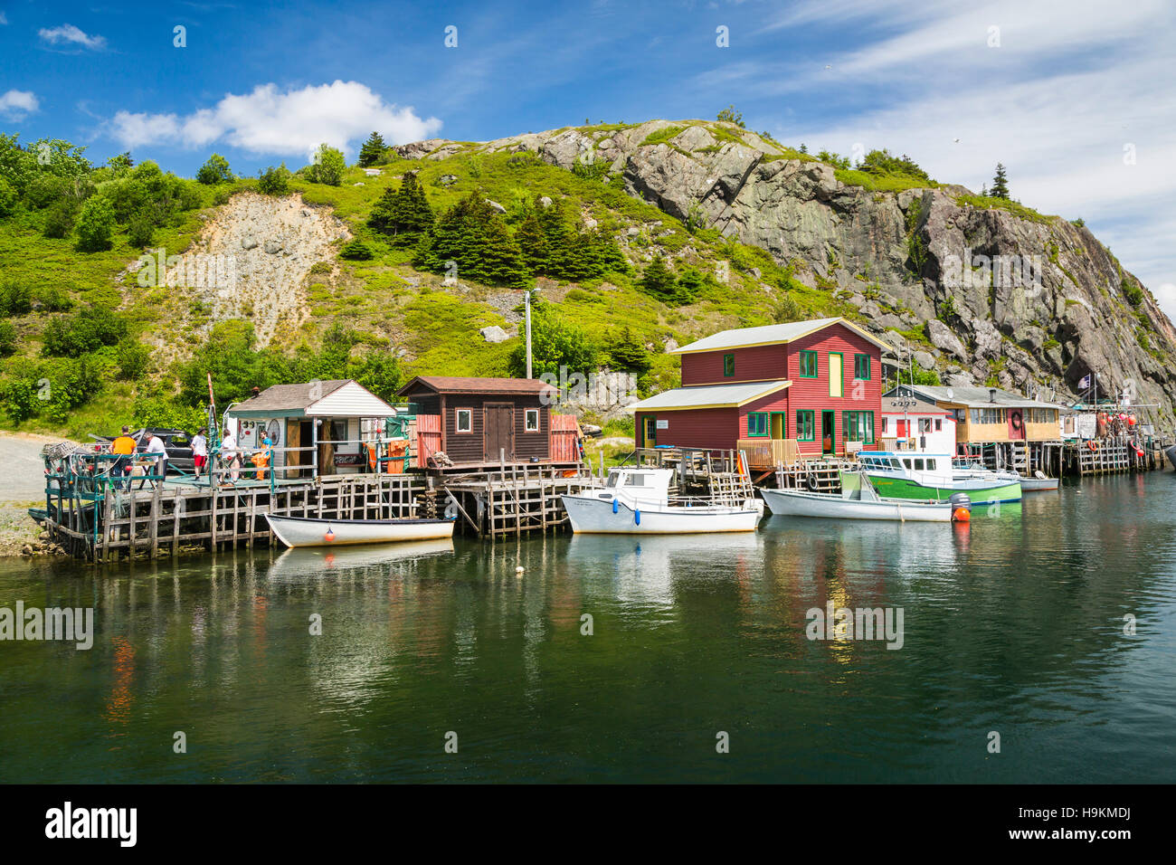 Il pittoresco paesino di pescatori di Quidi vidi vicino a San Giovanni di Terranova e del Labrador, Canada. Foto Stock