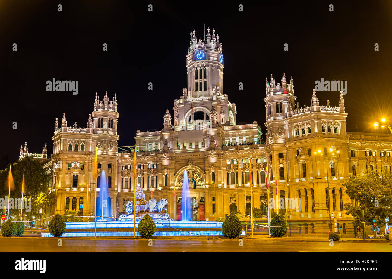 Il Cibele Palace a Madrid, Spagna Foto Stock