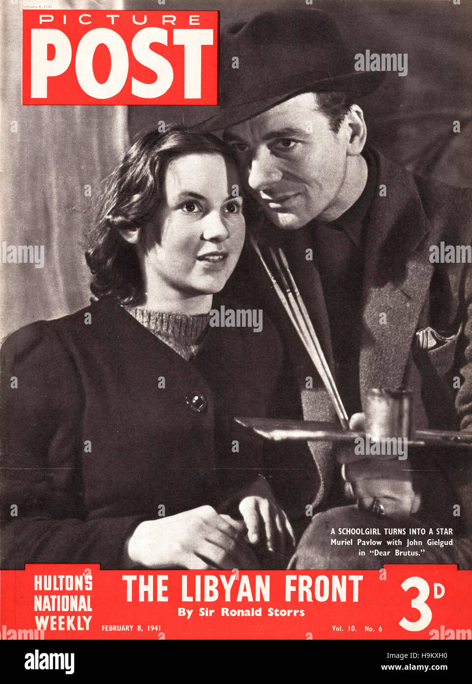 1941 Immagine Post Muriel Pavlow e John Gielgud Foto Stock