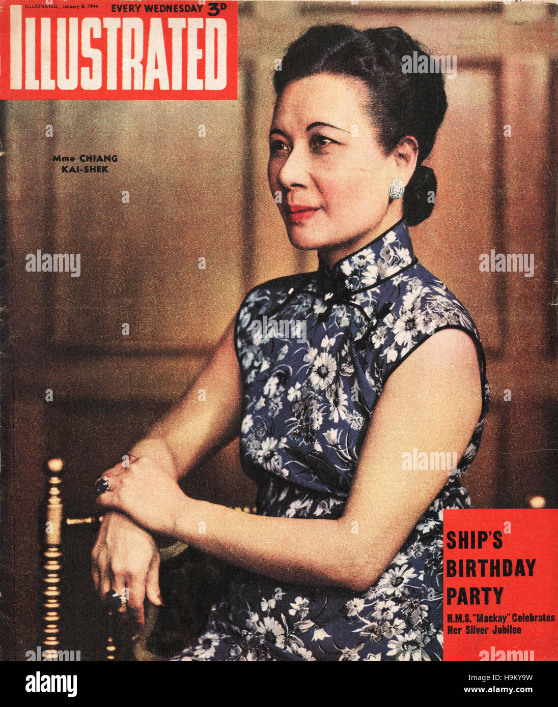 1944 illustrato Madame Chiang Kai-shek Foto Stock