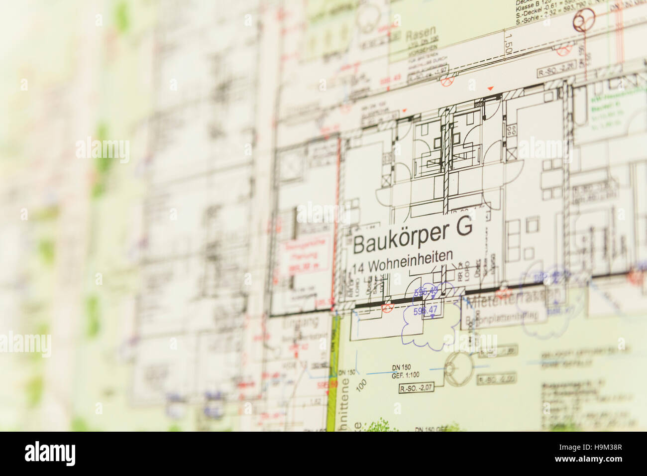 Piano di costruzione dello sviluppo urbano Foto Stock