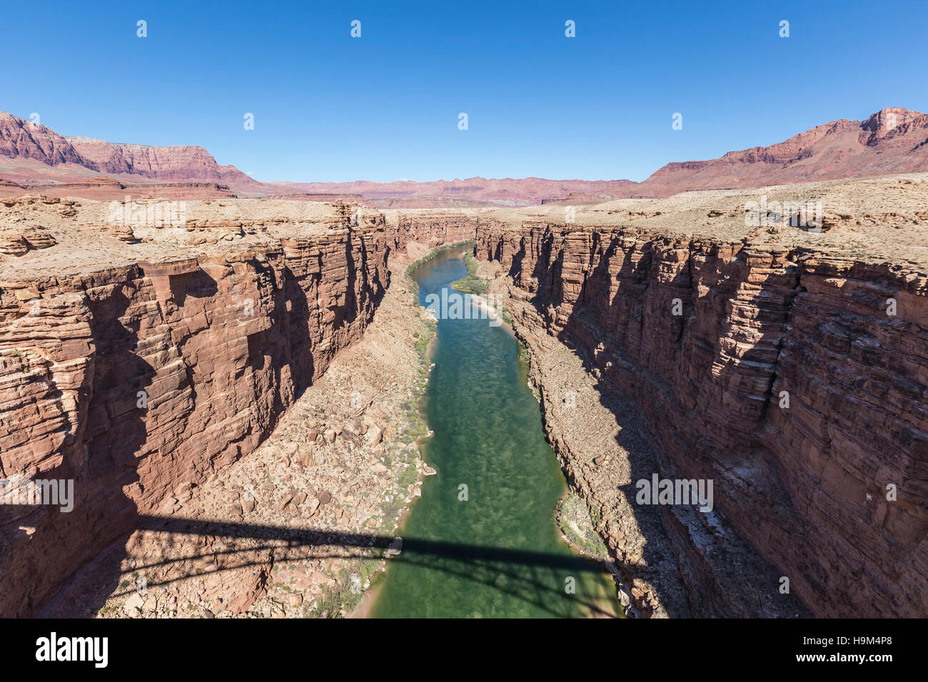 Il fiume Colorado che scorre attraverso il Marble Canyon in Northern Arizona. Foto Stock