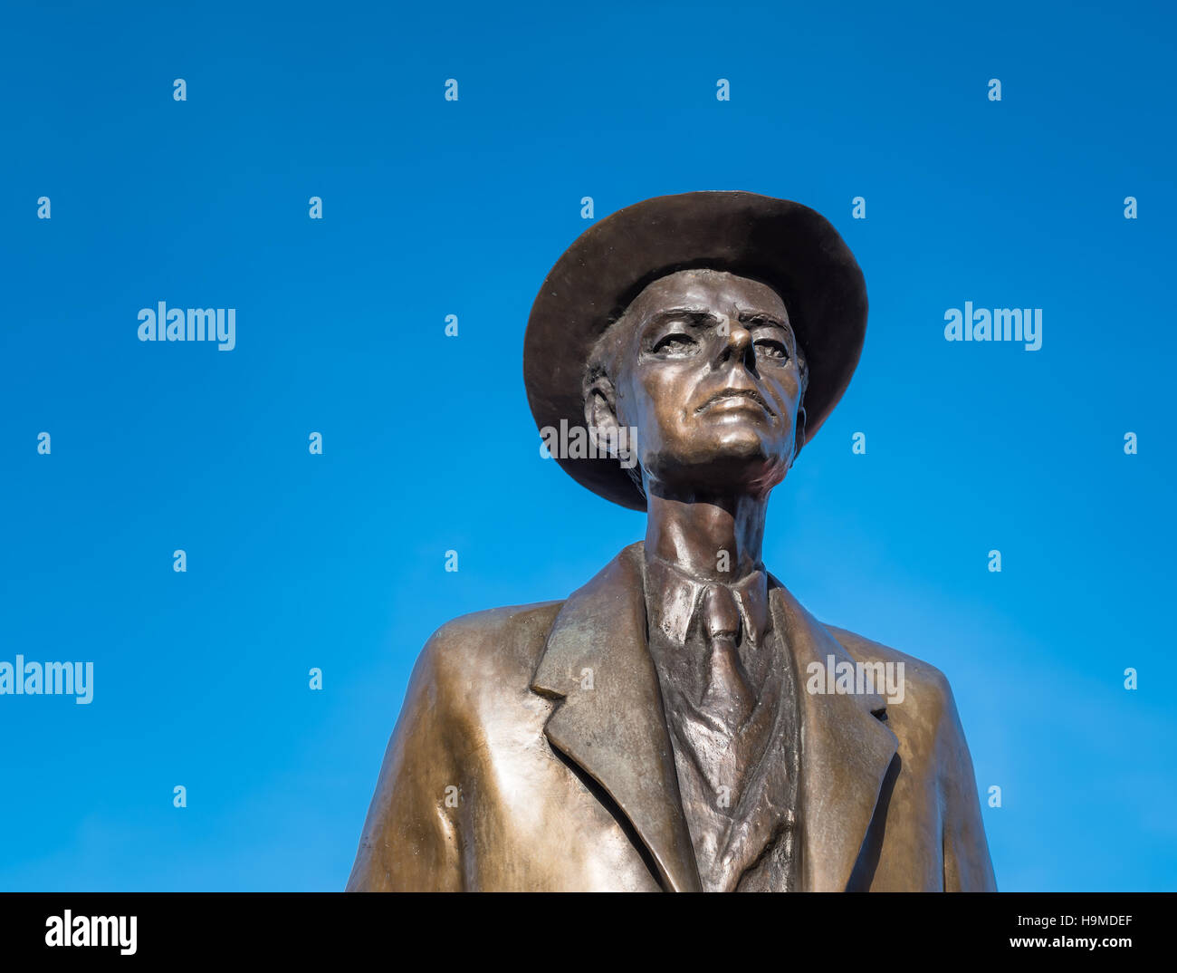 Una statua di Bela Bartok (1881-1945) ungherese del compositore e pianista dallo scultore Imre Varga. *Editorial* Foto Stock