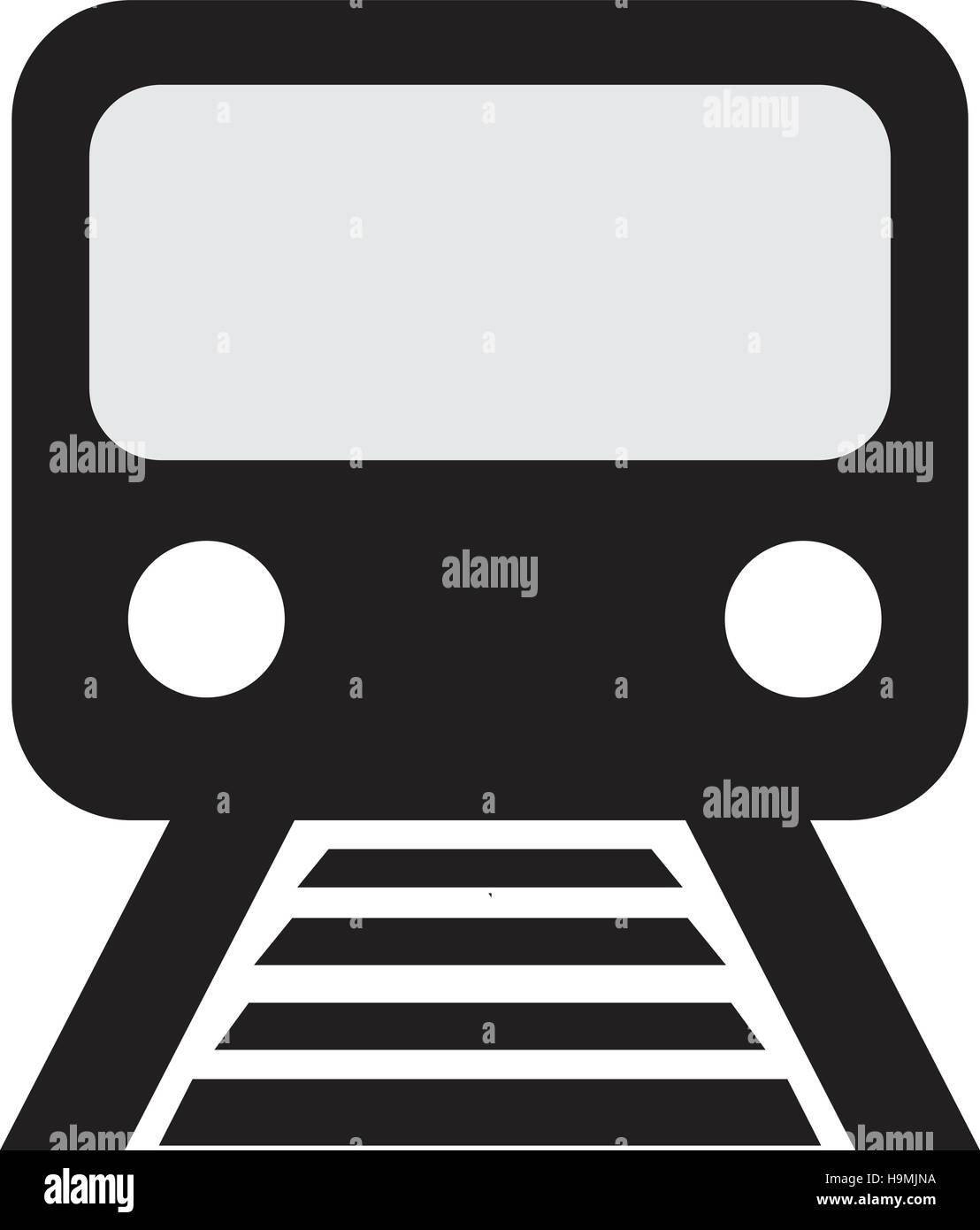 Treno vettore di contorno Illustrazione Vettoriale