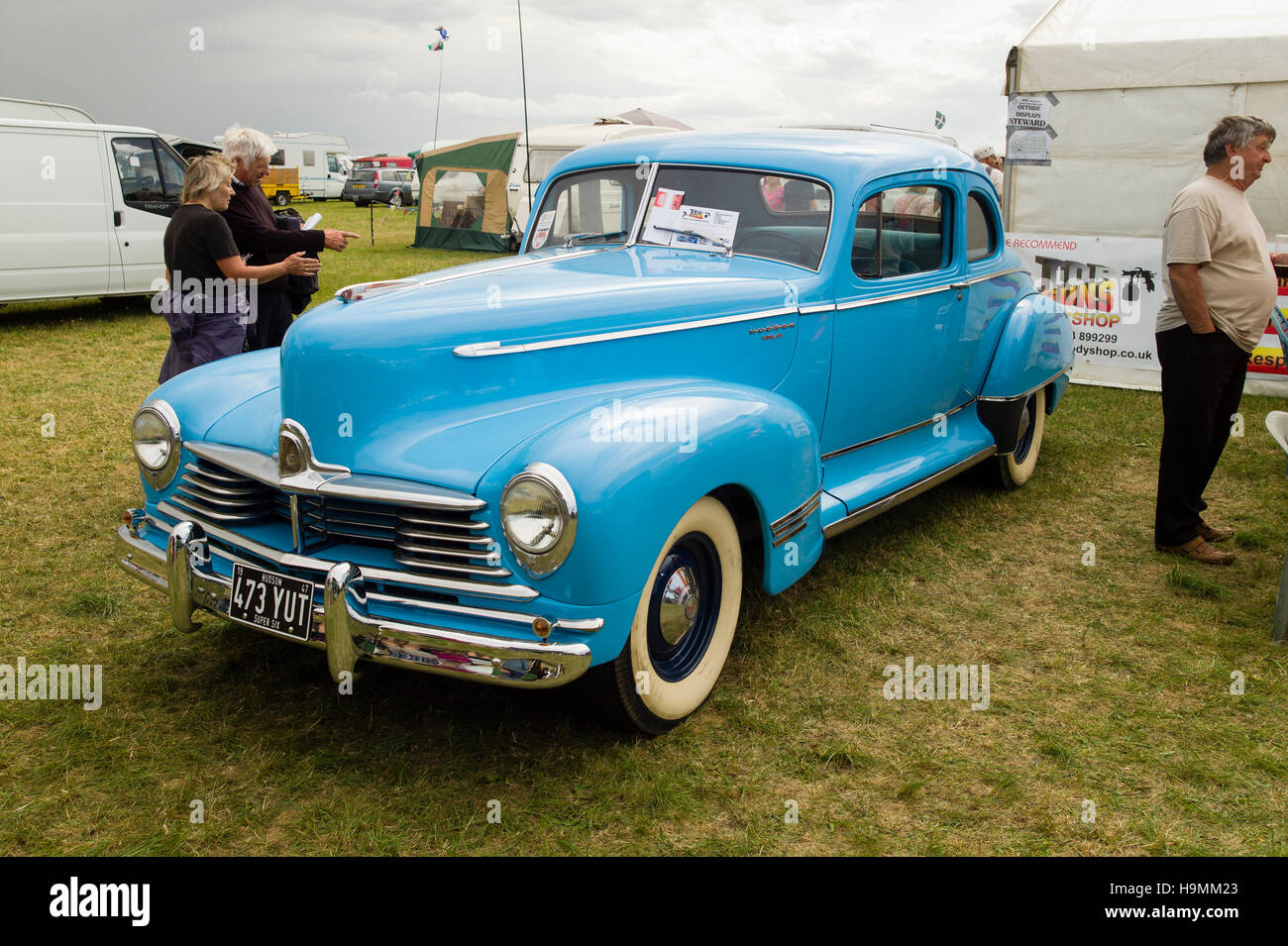 Americana Hudson Super sei auto berlina dal 1940s a un inglese mostra nel 2016 Foto Stock
