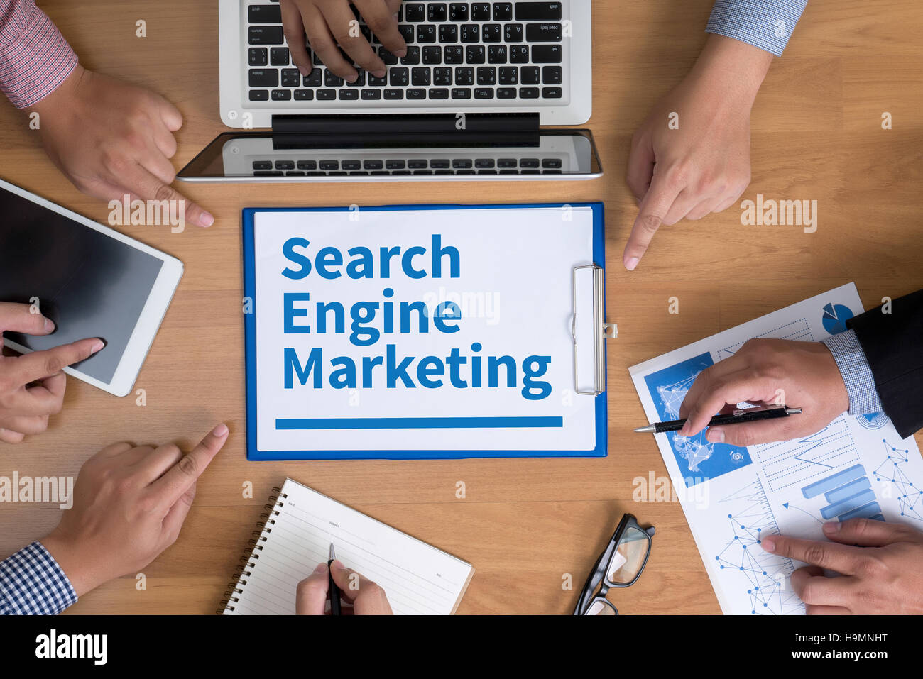 Il marketing dei motori di ricerca Foto Stock