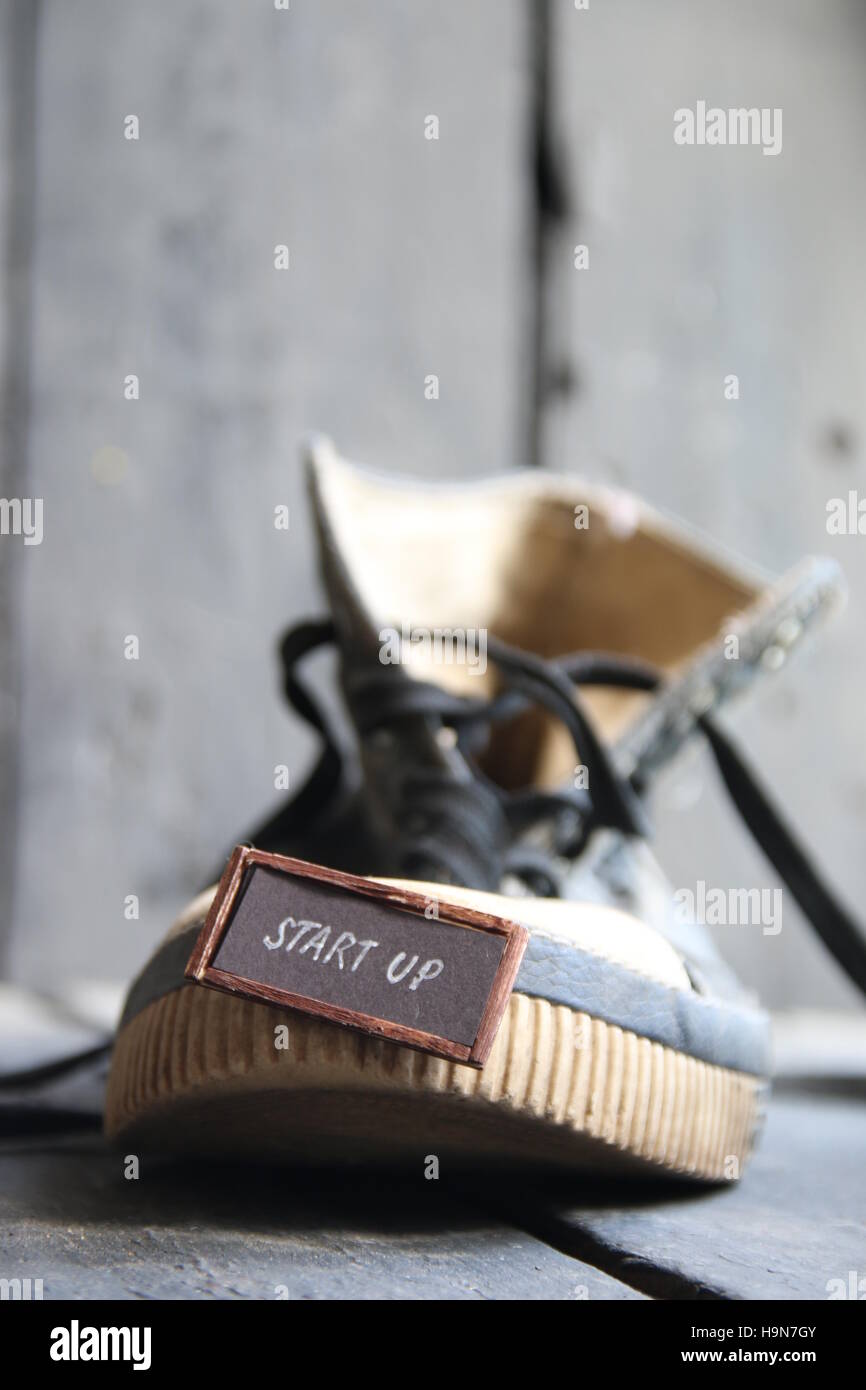 Business sturt up, in stile vintage Foto Stock
