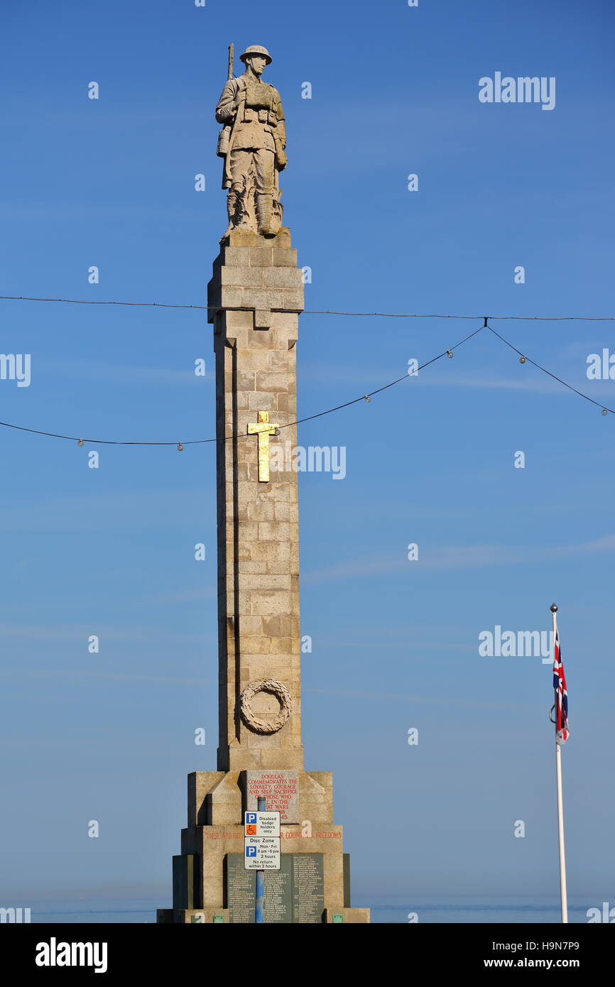 Memoriale di guerra in Douglas sull' Isola di Man Foto Stock