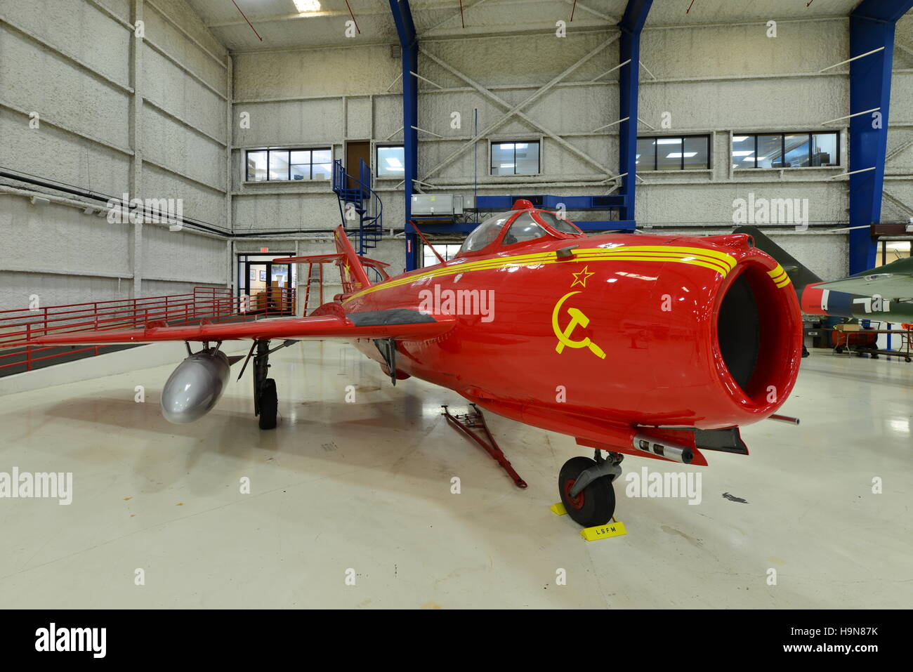 Un aeromobile vintage presso un museo in Galveston. Foto Stock