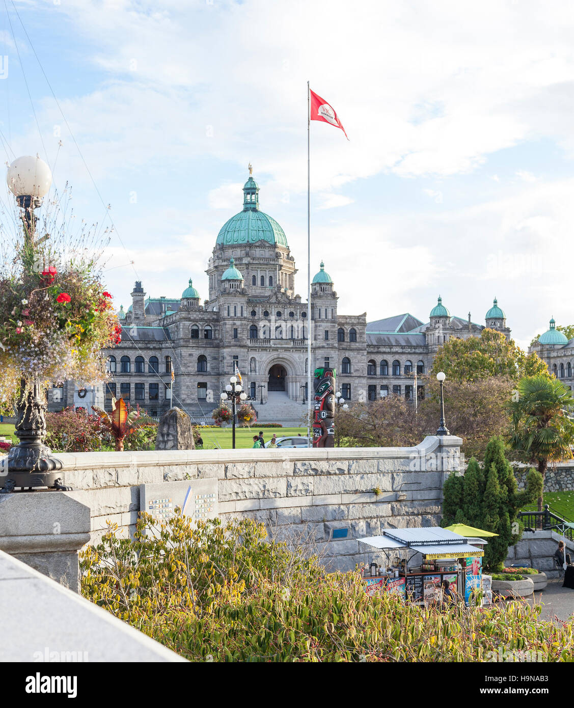 La British Columbia agli edifici del Parlamento Victoria Vancouver Island in Canada Foto Stock