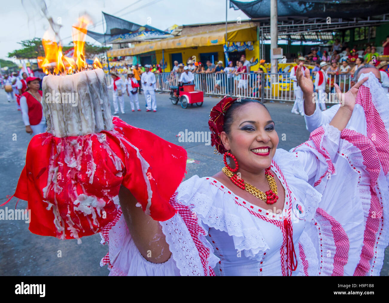 I partecipanti in Barranquilla carnevale di Barranquilla Colombia , Barranquilla il carnevale è uno dei più grandi di carnevale in tutto il mondo Foto Stock