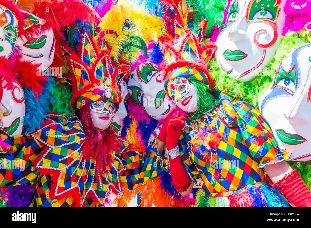 I partecipanti in Barranquilla carnevale di Barranquilla Colombia , Barranquilla il carnevale è uno dei più grandi di carnevale in tutto il mondo Foto Stock