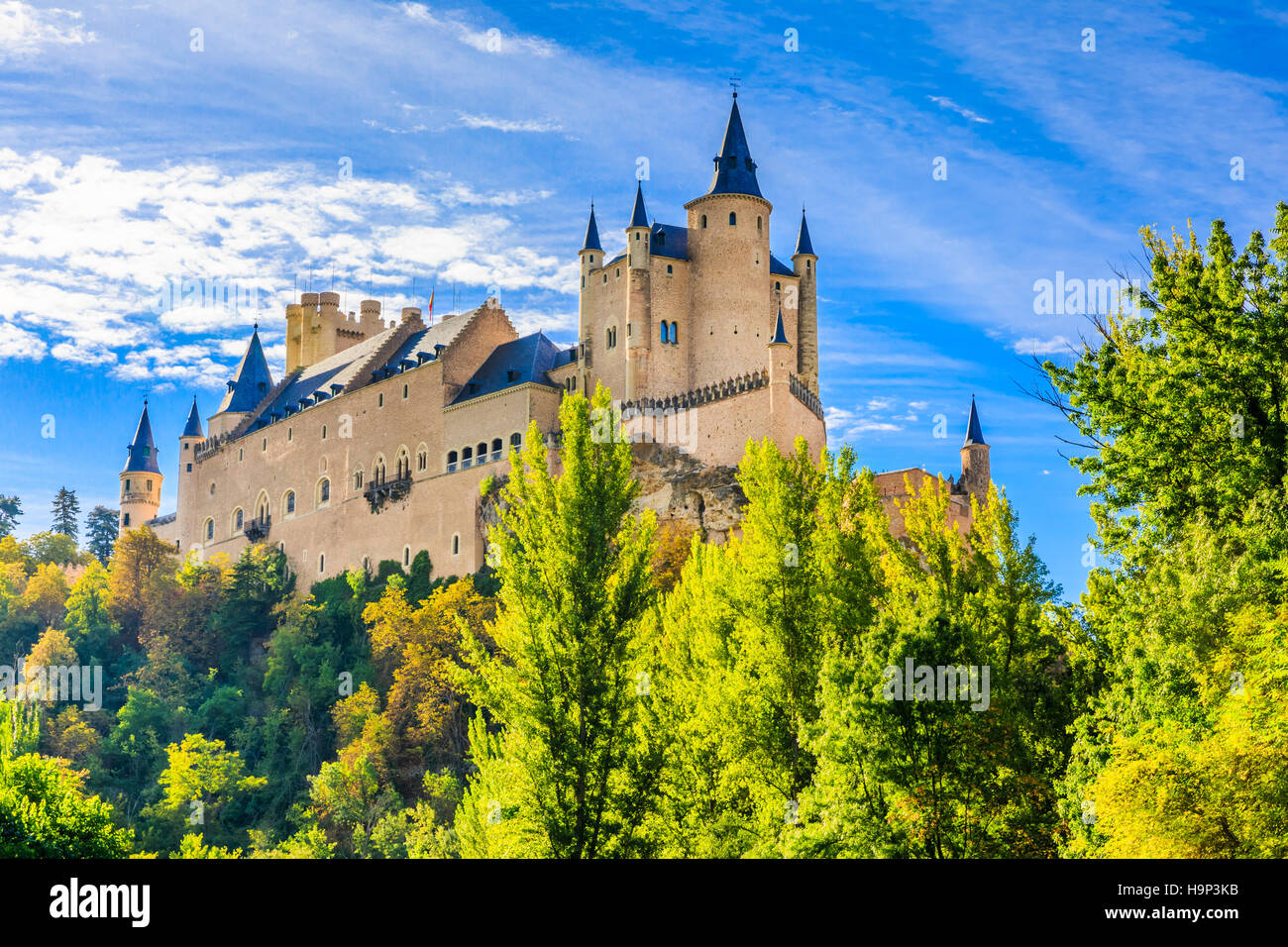 Segovia, Spagna. L'Alcazar of Segovia. Castilla y Leon. Foto Stock