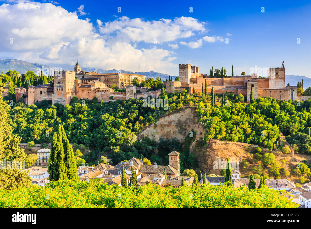 Alhambra di Granada, Spagna. Alhambra fortezza. Foto Stock