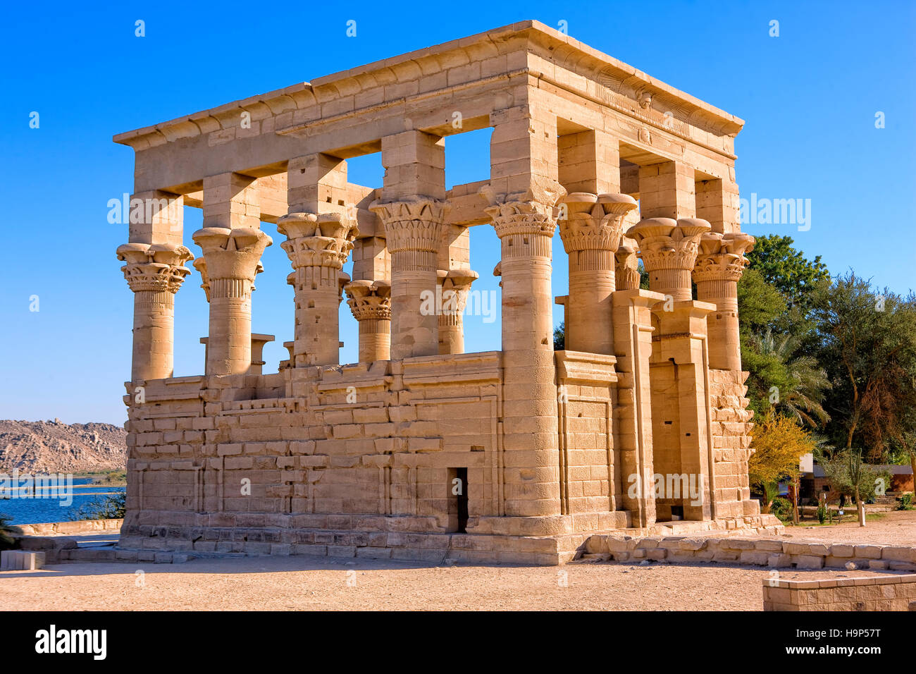 Traiano chiosco, Il Tempio di Philae, Aswan, Egitto Foto Stock