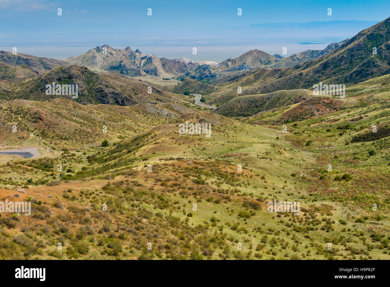 Montagne di Aktau, Altyn-Emel parco nazionale, regione di Almaty, Kazakhstan, Asia centrale Foto Stock