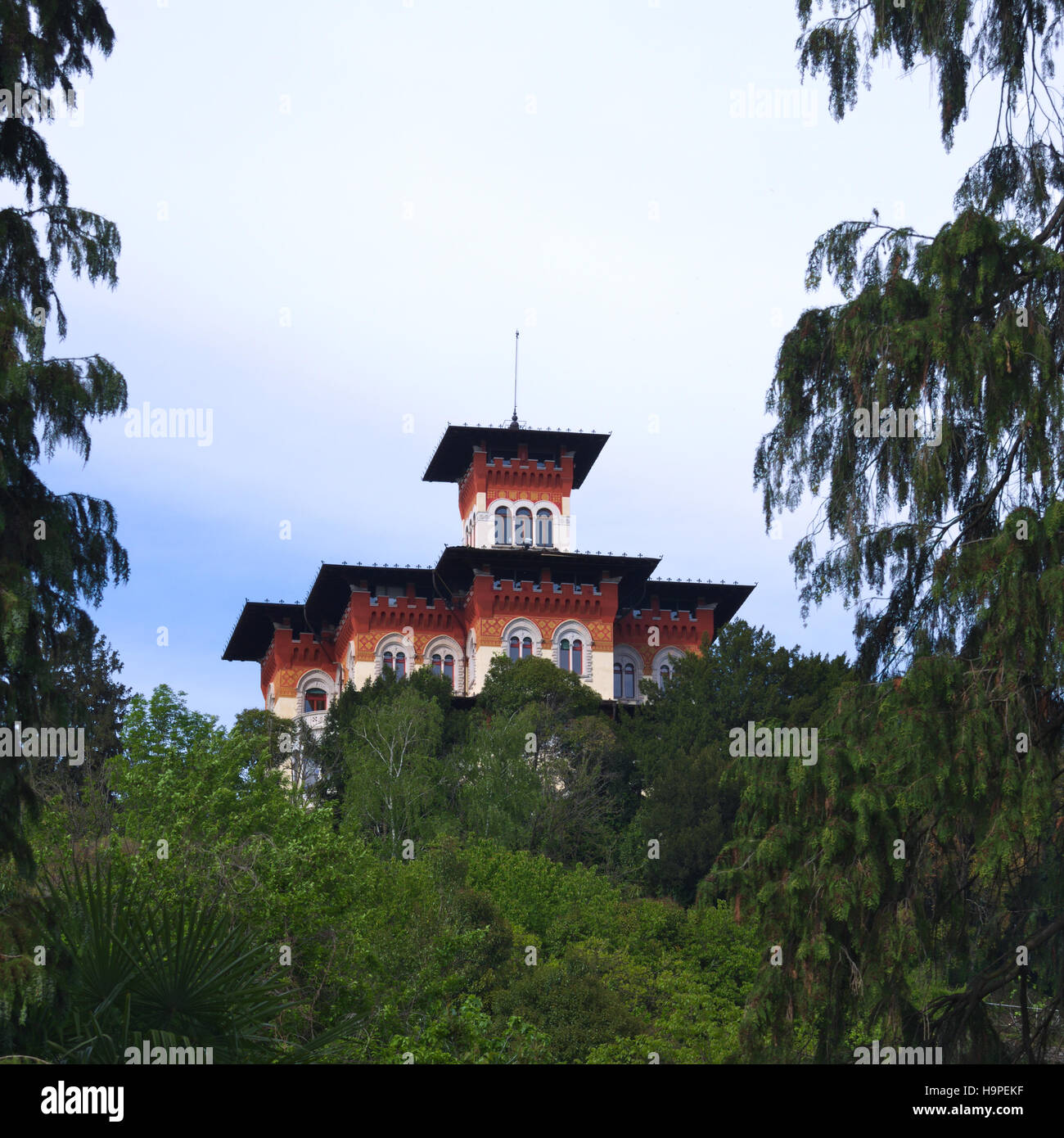 Villa Moretti (stile liberty house) a Tarcento, Friuli, Italia Foto Stock