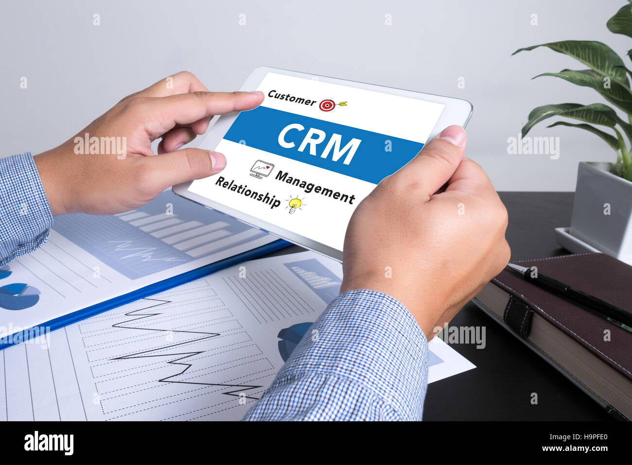 Cliente aziendale Gestione CRM Analisi del concetto di servizio Foto Stock
