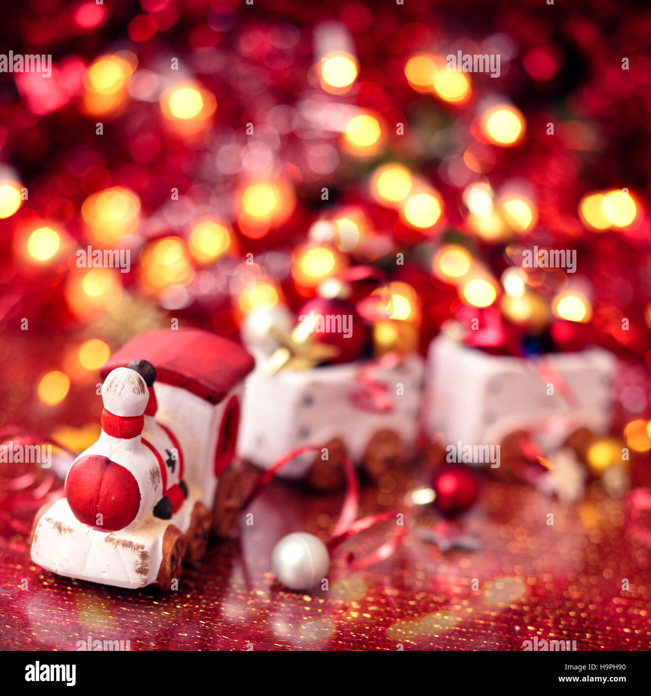 Treno di natale . Foto Stock