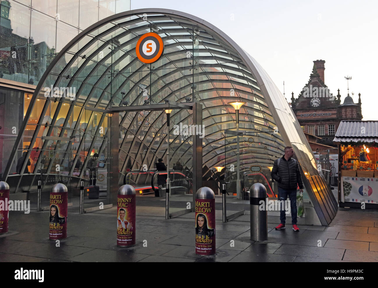 St Enoch alla metropolitana Stazione della Metropolitana, Glasgow, Scozia Foto Stock