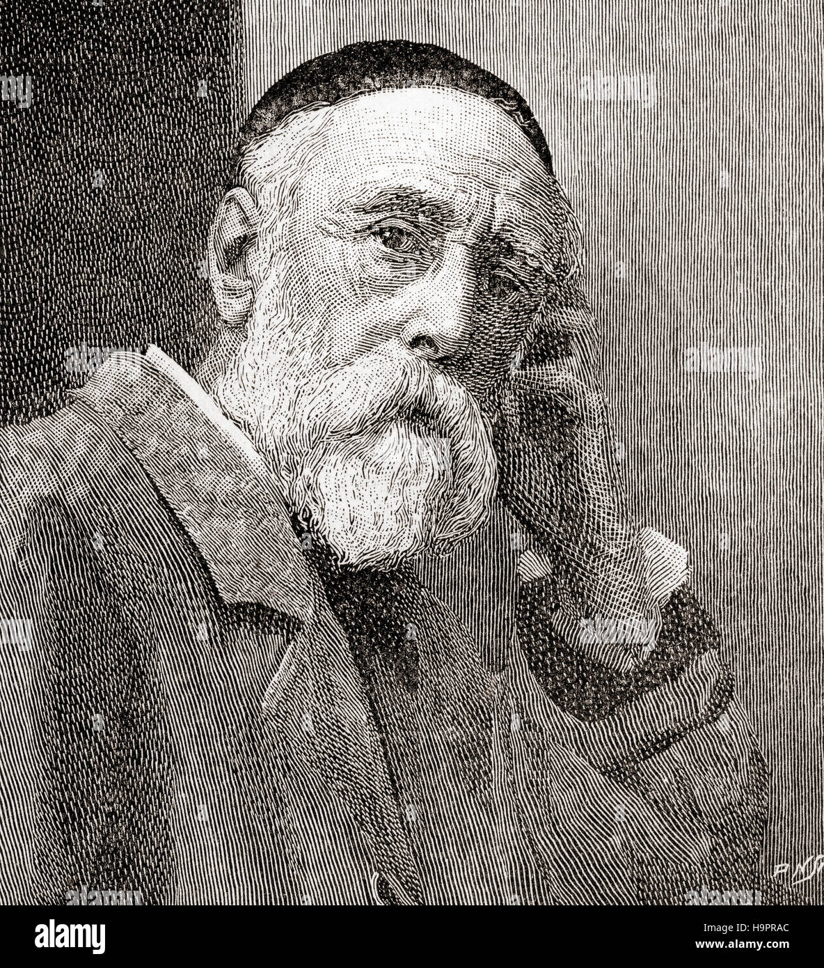 George Frederic Watts, 1817 - 1904. Vittoriana inglese pittore e scultore. Visto qui a 68 anni. Da The Strand Magazine, Vol I da gennaio a giugno, 1891. Foto Stock