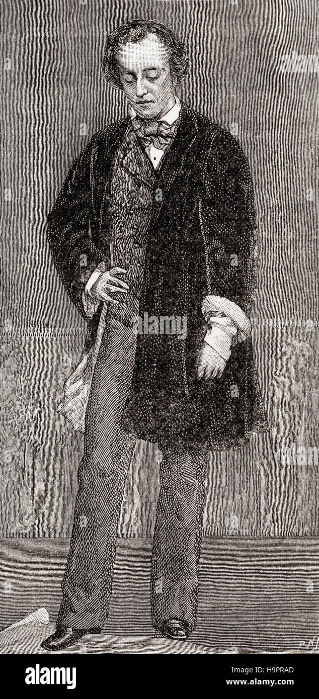 George Frederic Watts, 1817 - 1904. Vittoriana inglese pittore e scultore. Visto qui di età compresa tra i 21. Da The Strand Magazine, Vol I da gennaio a giugno, 1891. Foto Stock
