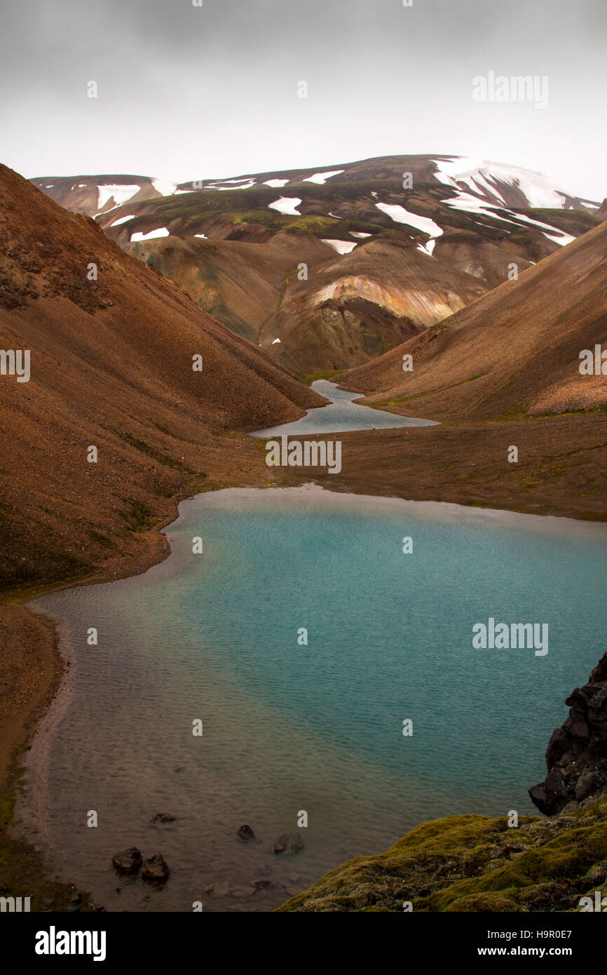 Le lagune di montagne in Islanda Foto Stock