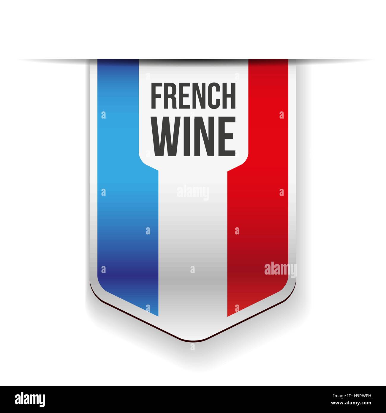 Il vino francese ribbon Illustrazione Vettoriale