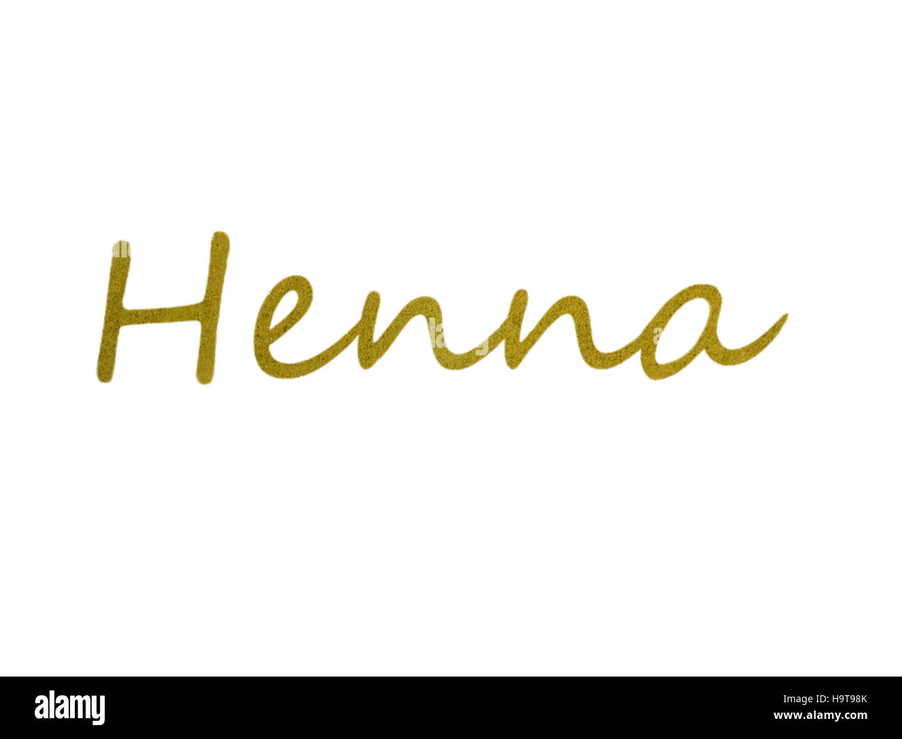 Henna lawsonia inermis lettering in polvere Foto Stock