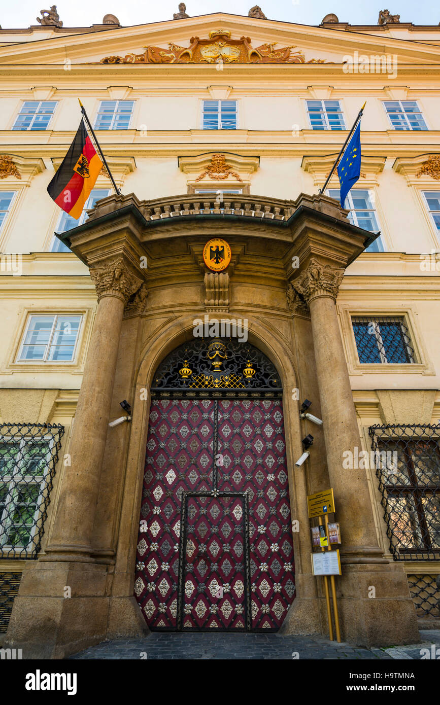 Ambasciata tedesca, ​​Lobkowicz Palace, Praga, Boemia, Repubblica Ceca Foto Stock