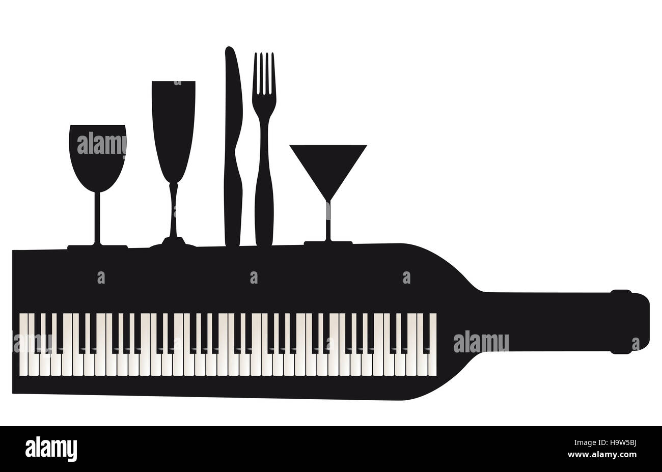 Il partito con il pianoforte Foto Stock