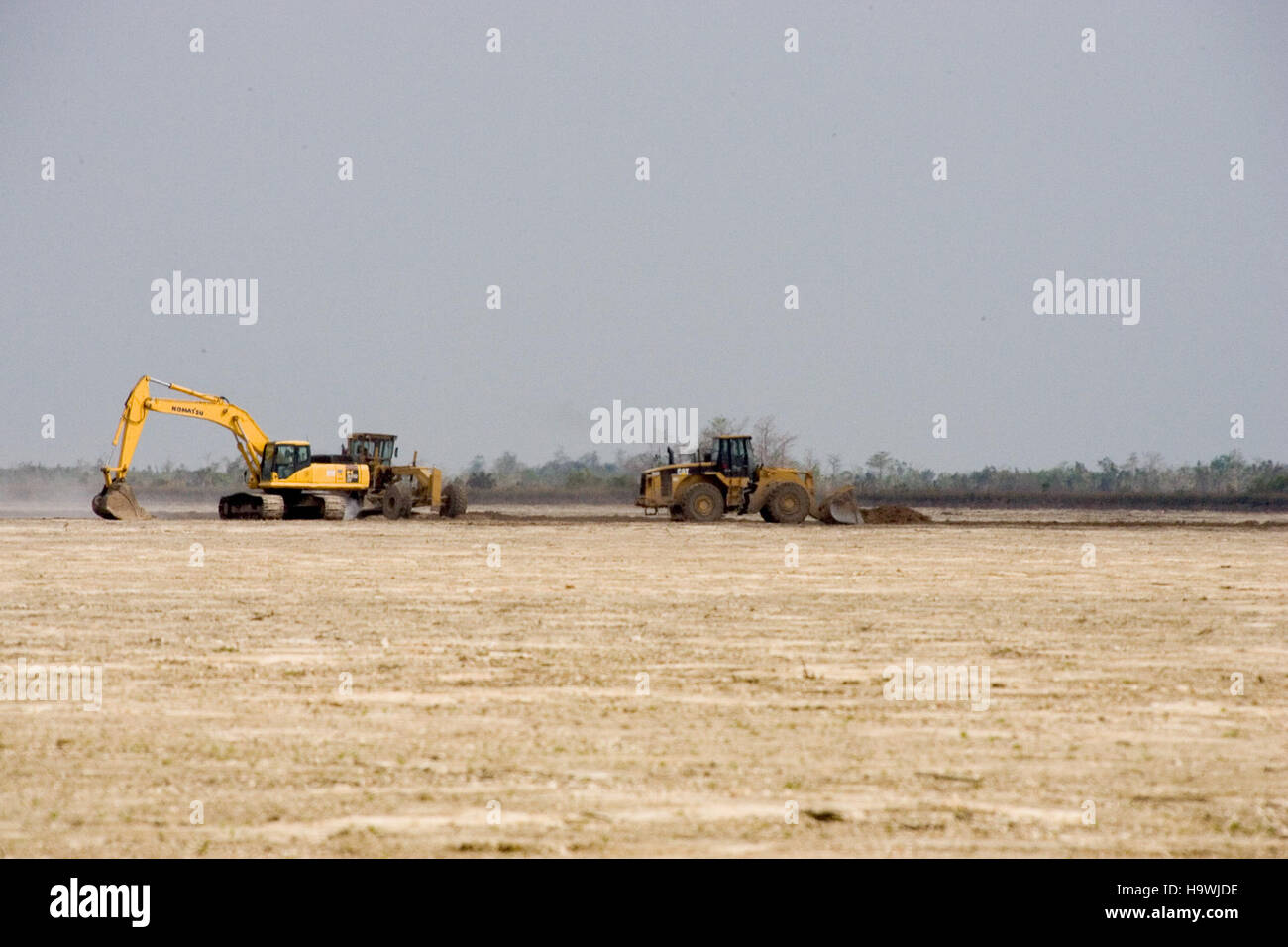Il progetto Hole in Donut Restoration mira a ripristinare l'ecosistema naturale del Parco Nazionale delle Everglades. Il progetto si concentra sulla riabilitazione di terreni precedentemente alterati dall'attività umana, compresa la rimozione delle specie invasive e la reintroduzione della vegetazione autoctona per sostenere la biodiversità e la salute dell'ecosistema. Foto Stock
