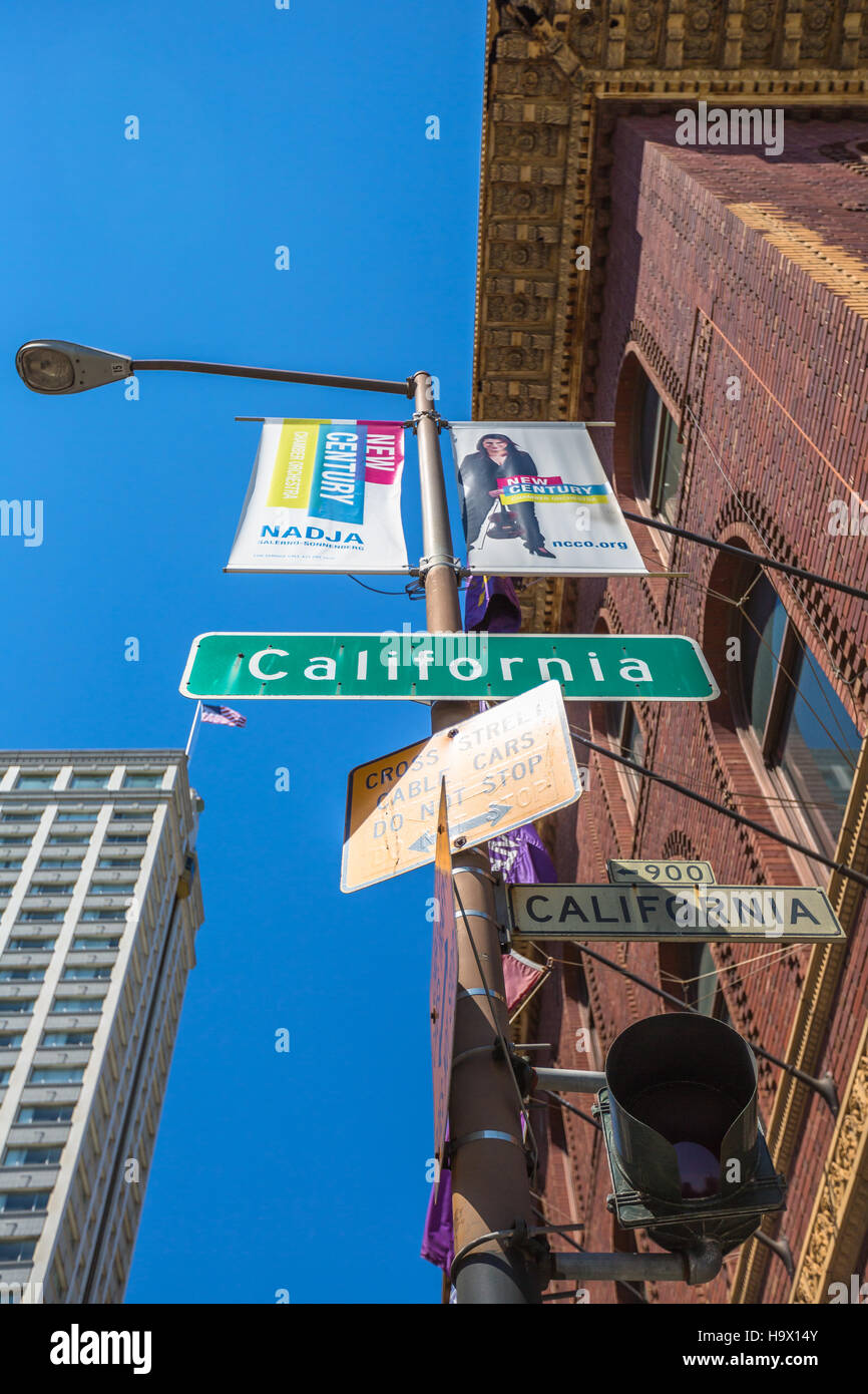 California Street sign Foto Stock