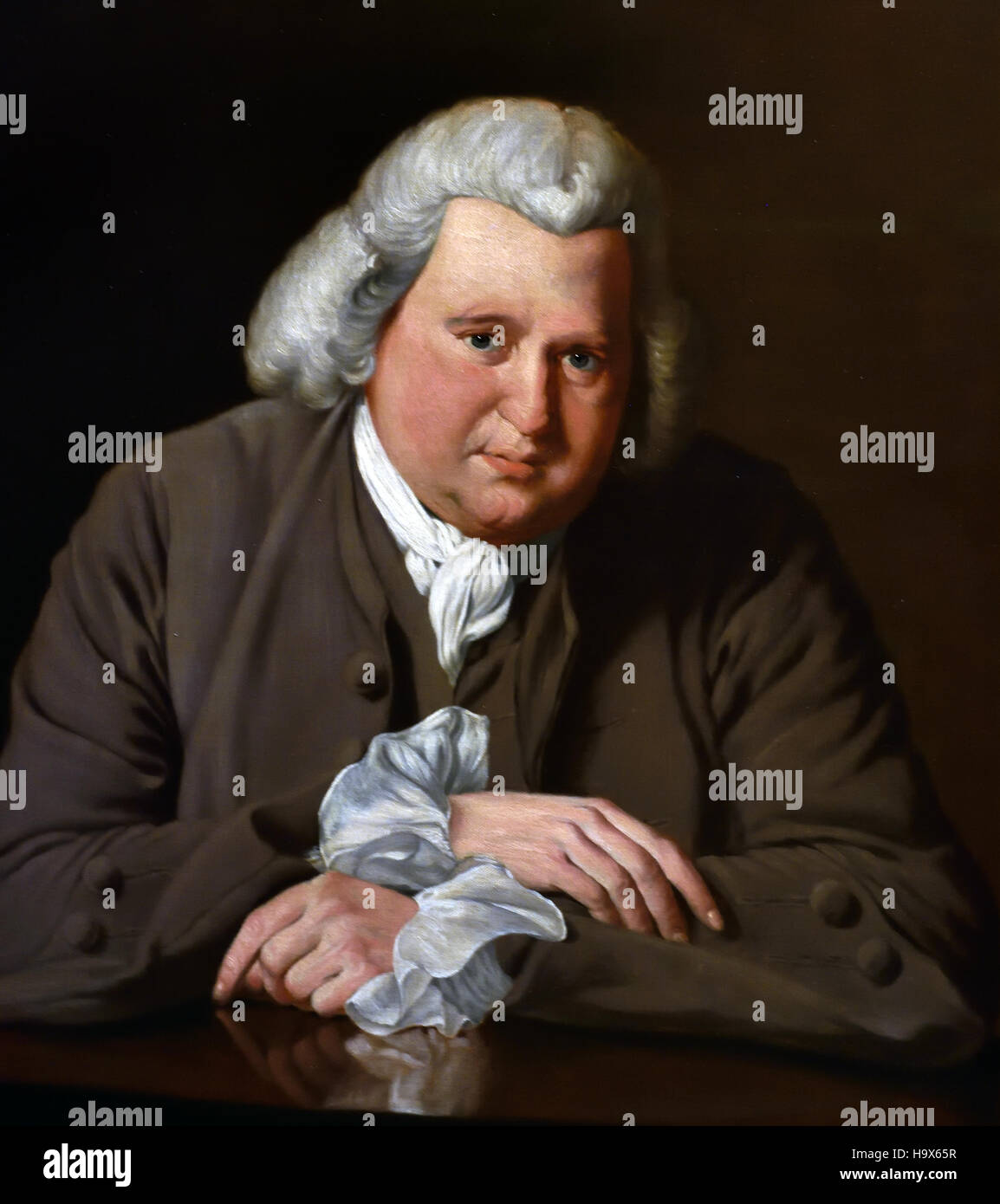 Erasmus Darwin 1731-1802 medico e poeta.1770 pittore Joseph Wright 1734-1797 inglese in Inghilterra Foto Stock