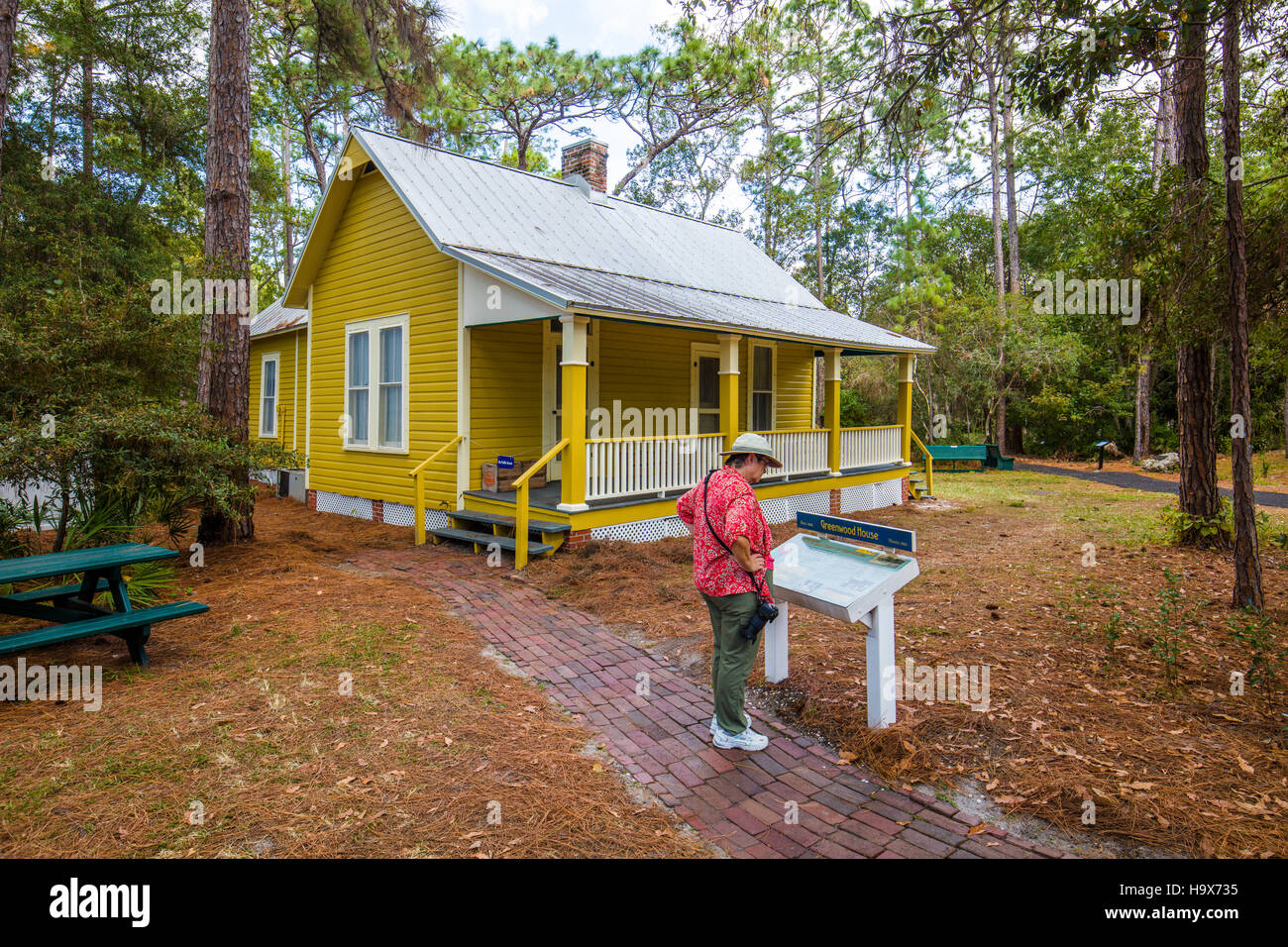 Greenwood Casa nel centro storico di Heritage Village a Pinellas County in Largo Florida Foto Stock