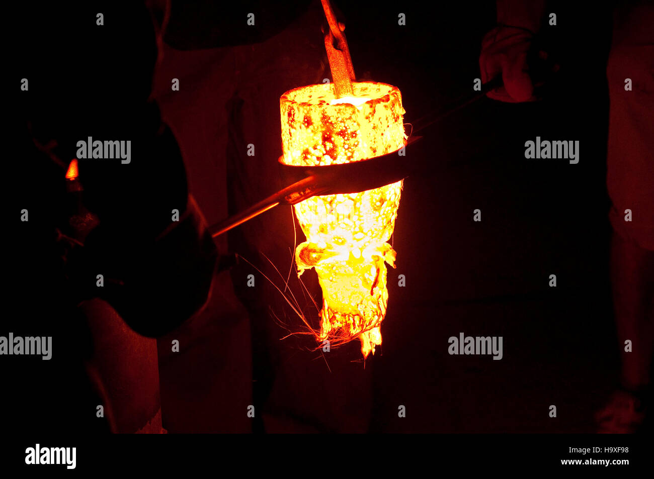 Fusione in bronzo Foto Stock