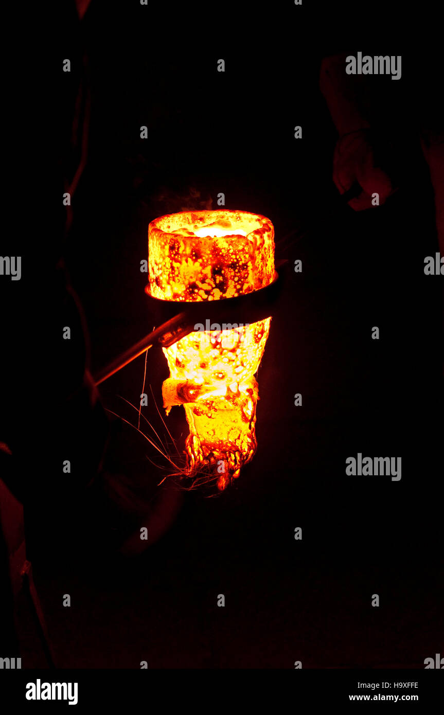 Fusione in bronzo Foto Stock