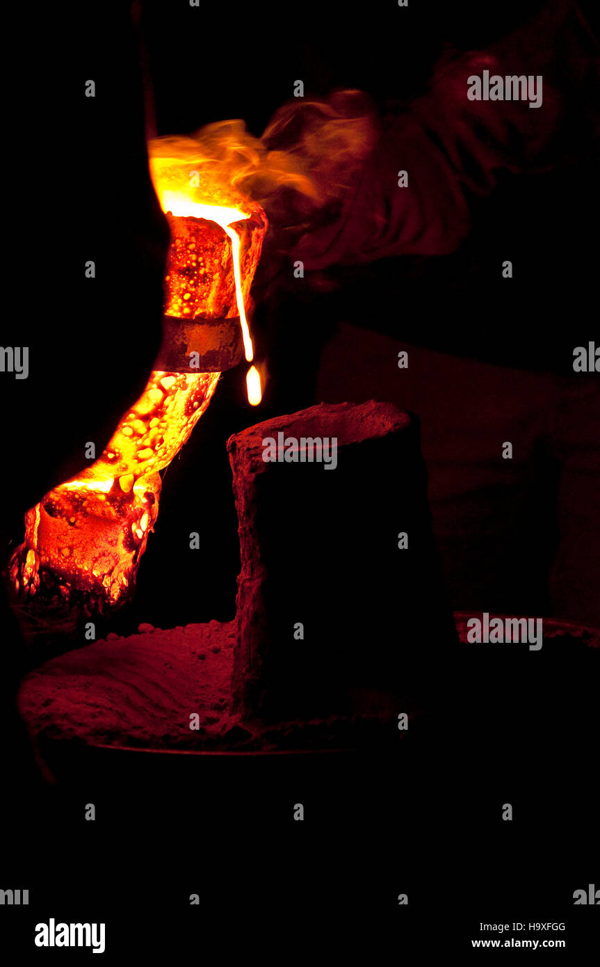 Fusione in bronzo Foto Stock